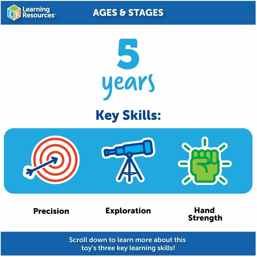 Learning Resources Primary Science Jumbo Tweezers - Multi-activity Toy - Theme/Subject: Learning - 5+ - 12 Pieces - Red, Blue, Green, Yellow, Orange, Purple