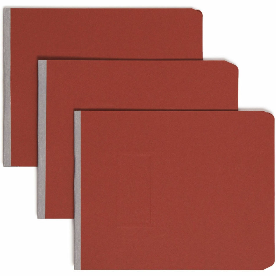 Smead Recycled Report Cover - 2" Folder Capacity - 8 1/2" x 11" - 2" Expansion - 1 Fastener(s) - 25 pt. - Pressboard - Red - Metal Compressor, Hinged - 100% Paper Recycled - 1 Each