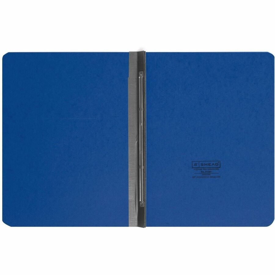 Smead Letter Recycled Fastener Folder - 8 1/2" x 11" - 3" Expansion - 1 Fastener(s) - 25 pt. - Pressboard - Dark Blue - Metal Compressor, Hinged - 100% Paper Recycled - 1 Each