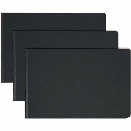 Smead Tabloid Recycled Report Cover - 11" x 17" - 3" Expansion - 1 Fastener(s) - 25 pt. - Pressboard - Black - Metal Compressor, Hinged - 100% Paper Recycled - 1 Each