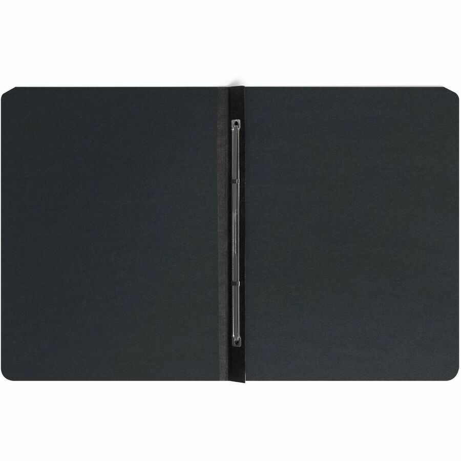Smead Letter Recycled Fastener Folder - 3" Folder Capacity - 8 1/2" x 11" - 350 Sheets Capacity - 3" Expansion - 1 Fastener(s) - 25 pt. - Pressboard - Black - Metal Compressor, Hinged - 100% Paper Recycled - 1 Each