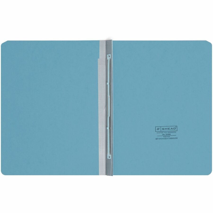 Smead Letter Recycled Fastener Folder - 8 1/2" x 11" - 3" Expansion - 1 Fastener(s) - 25 pt. - Pressboard - Blue - 100% Paper Recycled - 1 Each