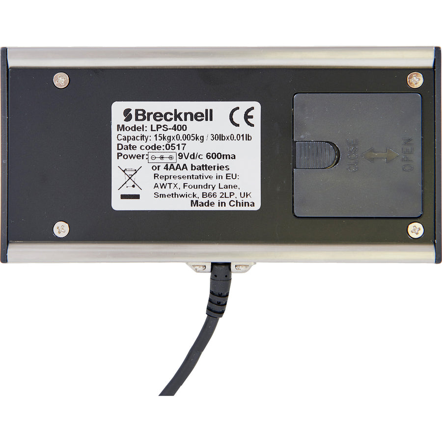 Brecknell Portable Shipping Scale - 400 lb / 181 kg Maximum Weight Capacity - White