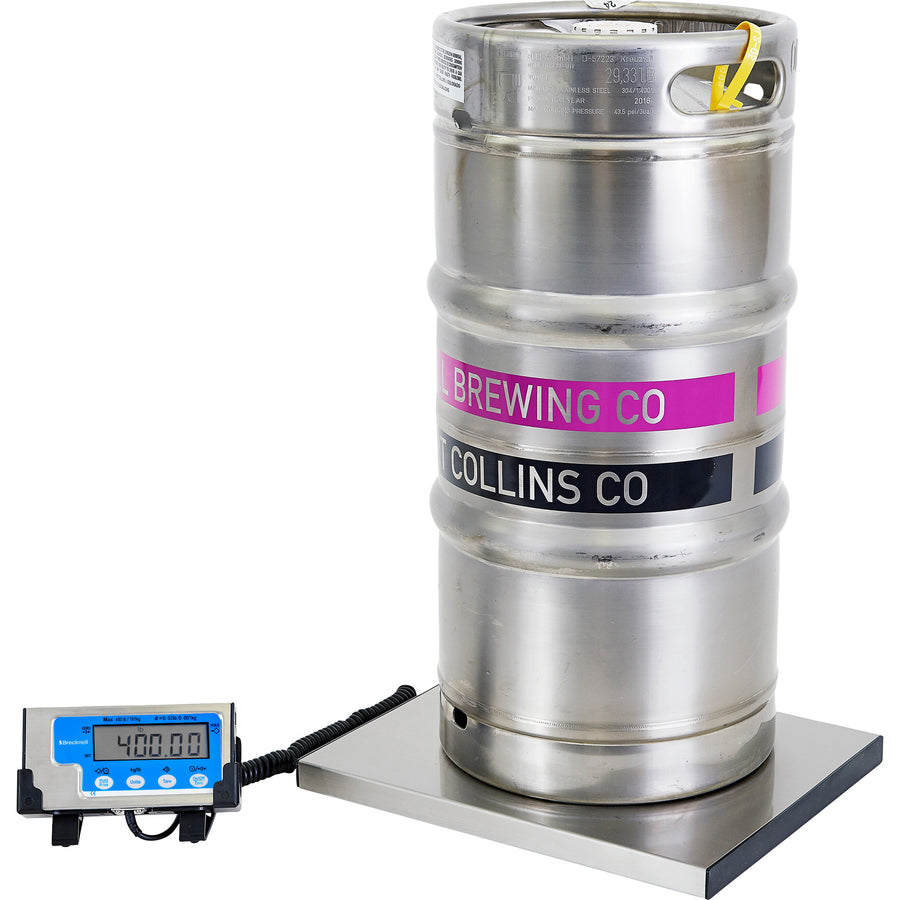 Brecknell Portable Shipping Scale - 400 lb / 181 kg Maximum Weight Capacity - White