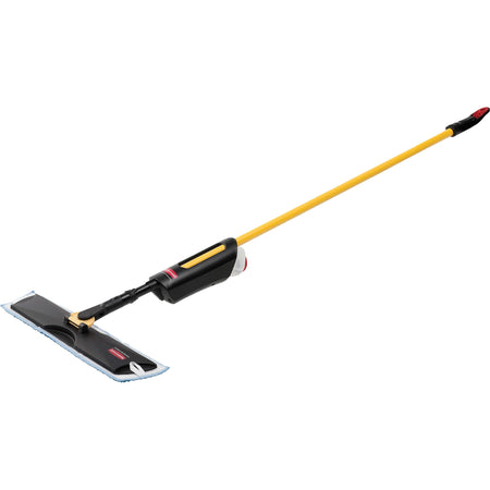 Rubbermaid Commercial Professional Light-duty Spray Mop - 4.50" Width x 3.50" Height MicroFiber Head - 52" Length Handle - Ergonomic Thumb-activated Trigger - Black - 1 Each