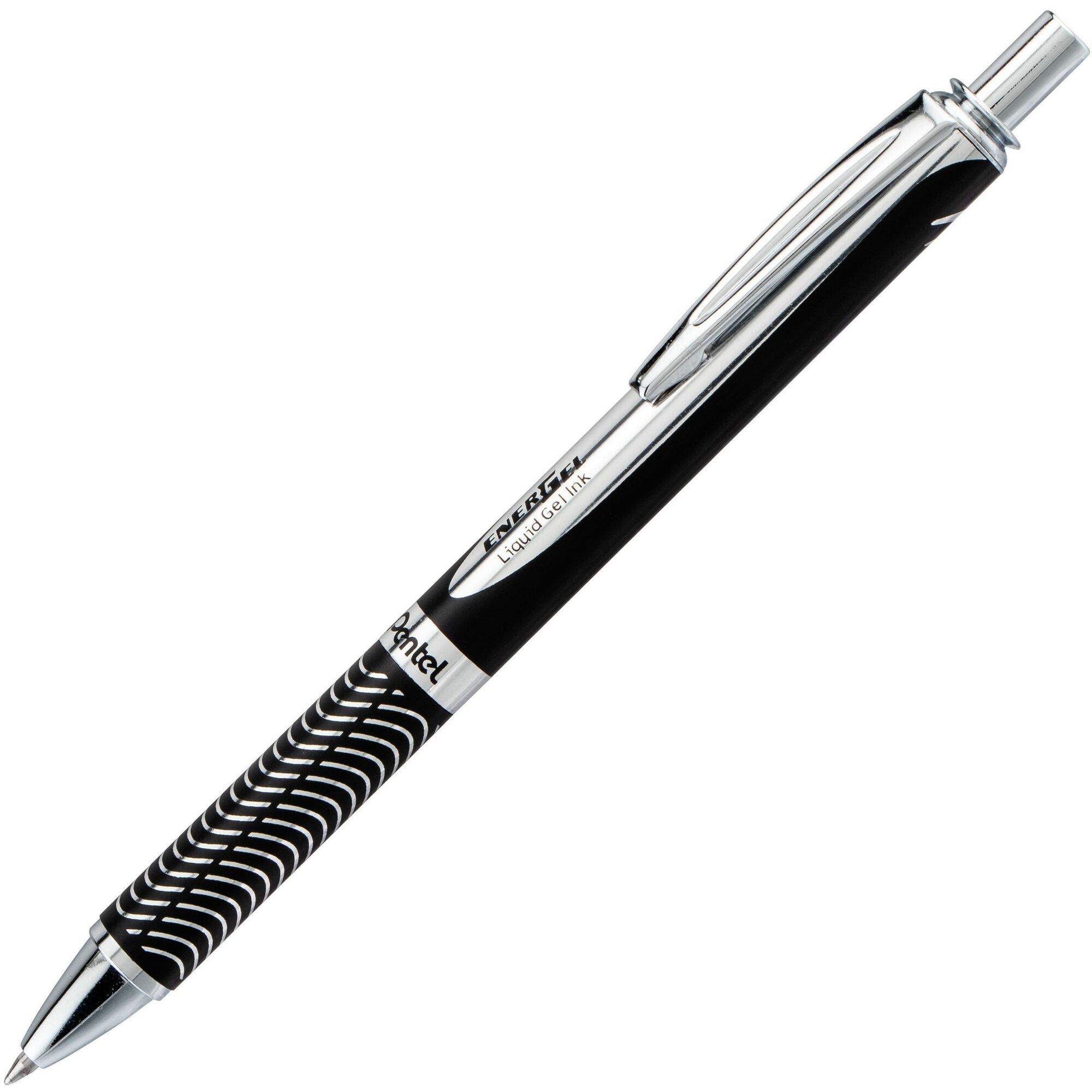 EnerGel Alloy Gel Pen: 0.7mm Refillable Retractable Black Ink - Pens