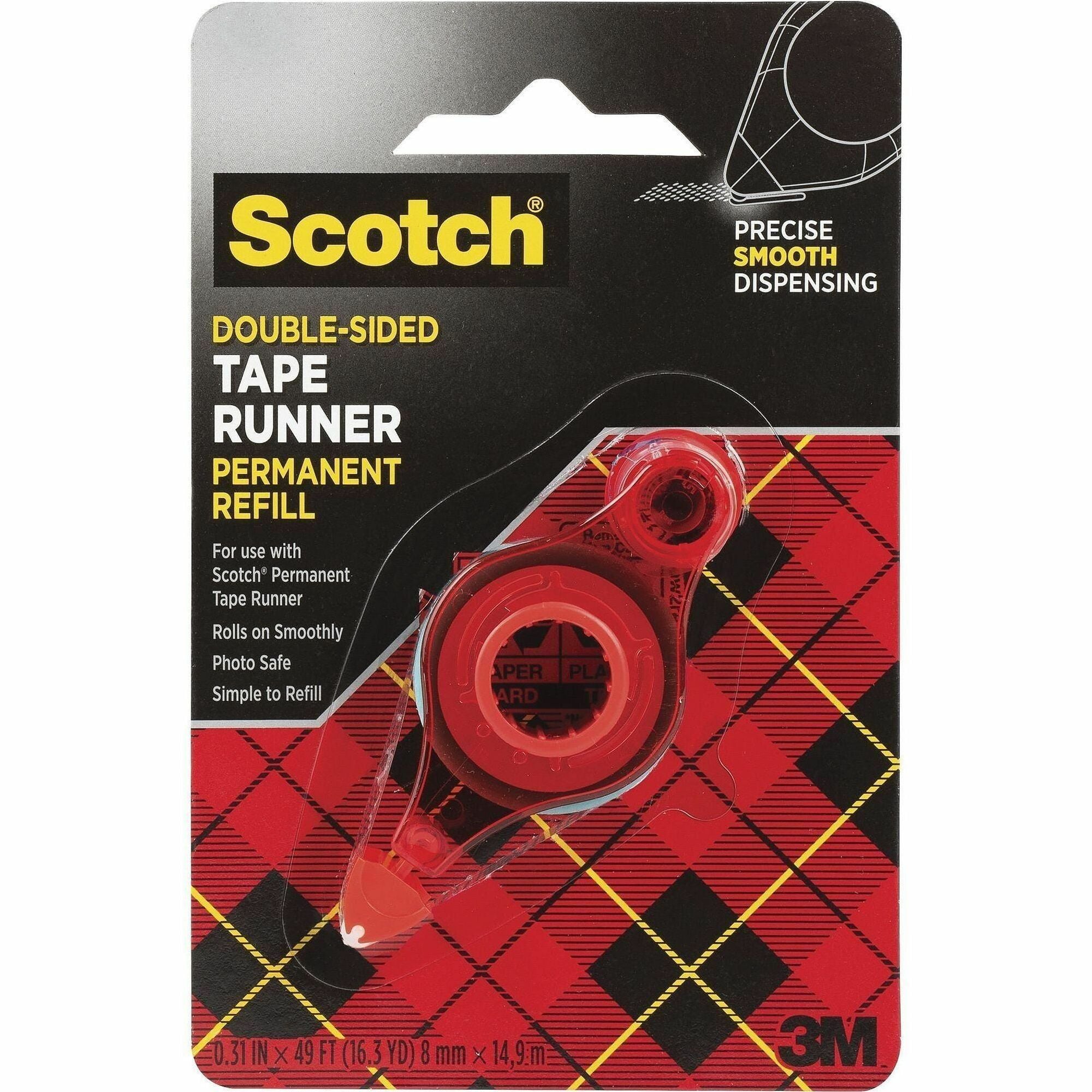 Scotch Double-Sided Tape Runner Refill - 8 oz - Clear - 1 Each