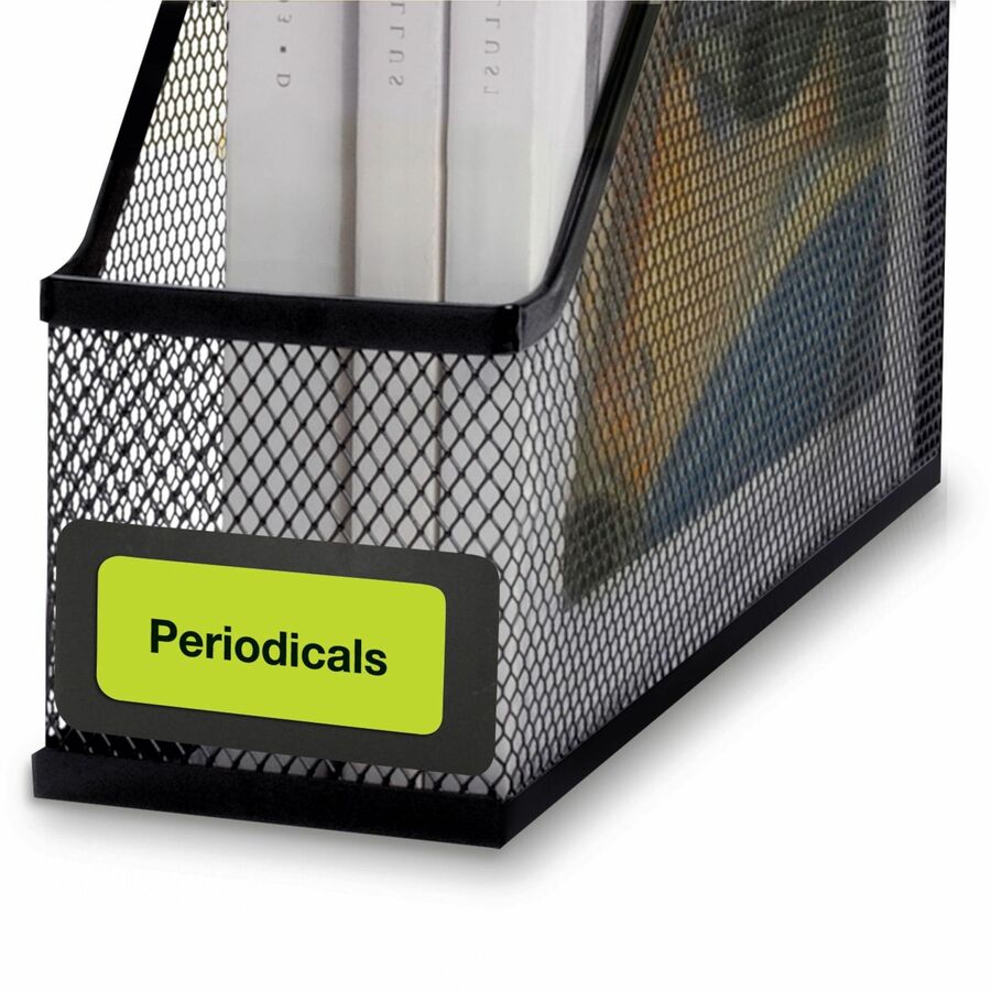 Avery®  Multipurpose Label - 1" Width x 2 5/8" Length - Removable Adhesive - Rectangle - Inkjet, Laser - Neon Green, Neon Magenta, Neon Yellow - Paper - 30 / Sheet - 12 Total Sheets - 360 Total Label(s) - 360 / Pack