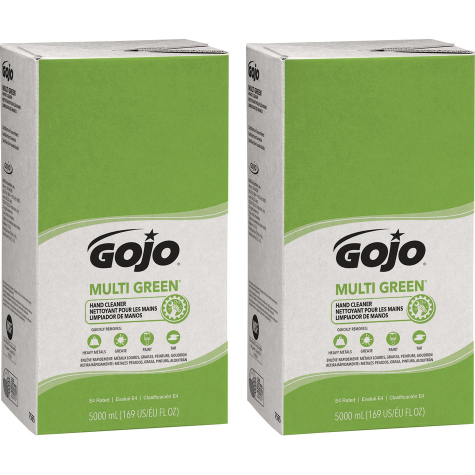 Gojo® Pro TDX 5000 Refill Multi Green Hand Cleaner - Citrus Scent - 1.32 gal - Soil Remover, Dirt Remover - Hand - Green - Non-abrasive - 2 / Carton