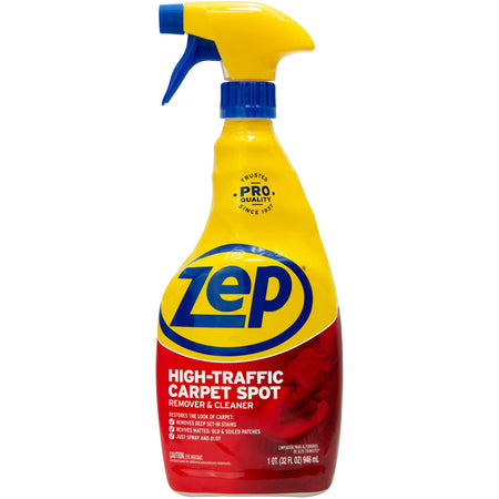 Zep High-Traffic Carpet Cleaner - For Carpet - 32 fl oz (1 quart) - Red - 1 Each