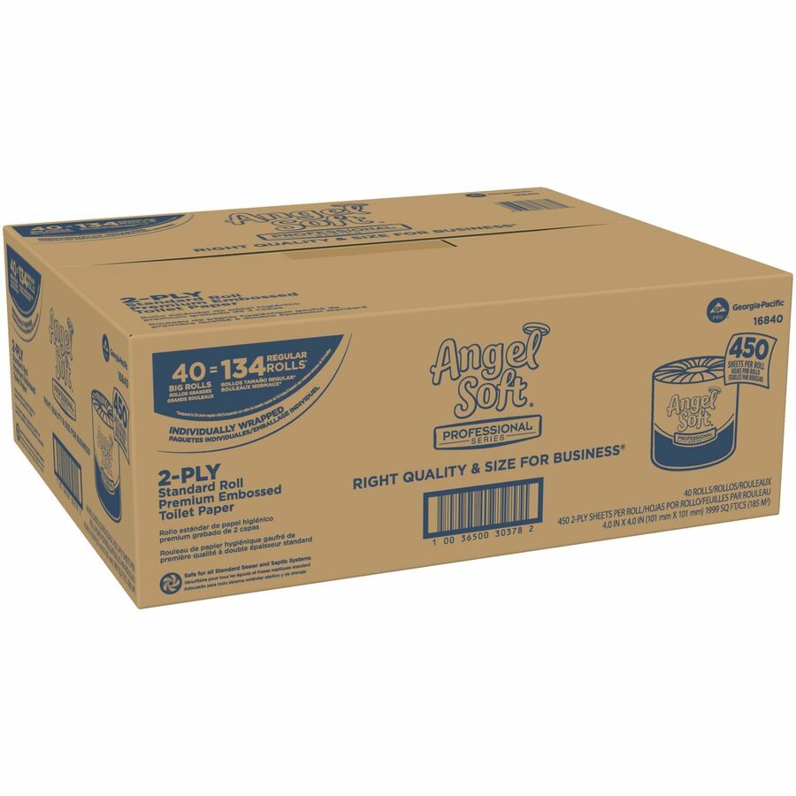 Angel Soft Professional Series Embossed Toilet Paper - Alternate-Image2