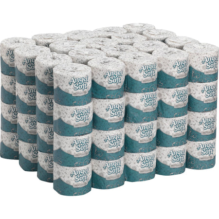 Angel Soft Professional Series Embossed Toilet Paper - 2 Ply - 4" Width x 4.05" Length - 450 Sheets/Roll - White - 80 / Carton