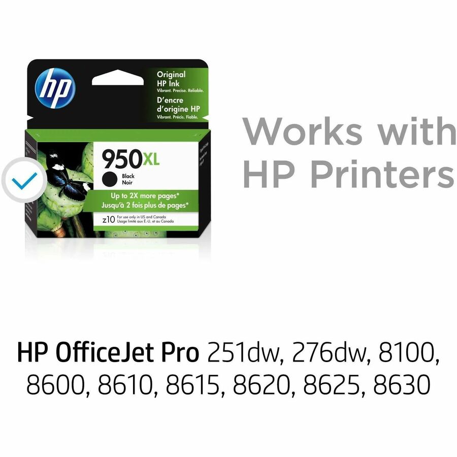 HP 950XL (CN045AN) Original Inkjet Ink Cartridge - Black - 1 Each - Alternate-Image1
