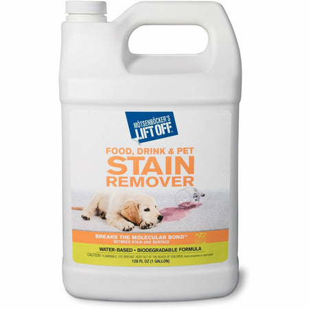 MÔøΩtsenbÔøΩcker's Lift Off Food/Drink/Pet Stain Remover - 128 fl oz (4 quart) - Environmentally Friendly - White Bottle - 1 Each