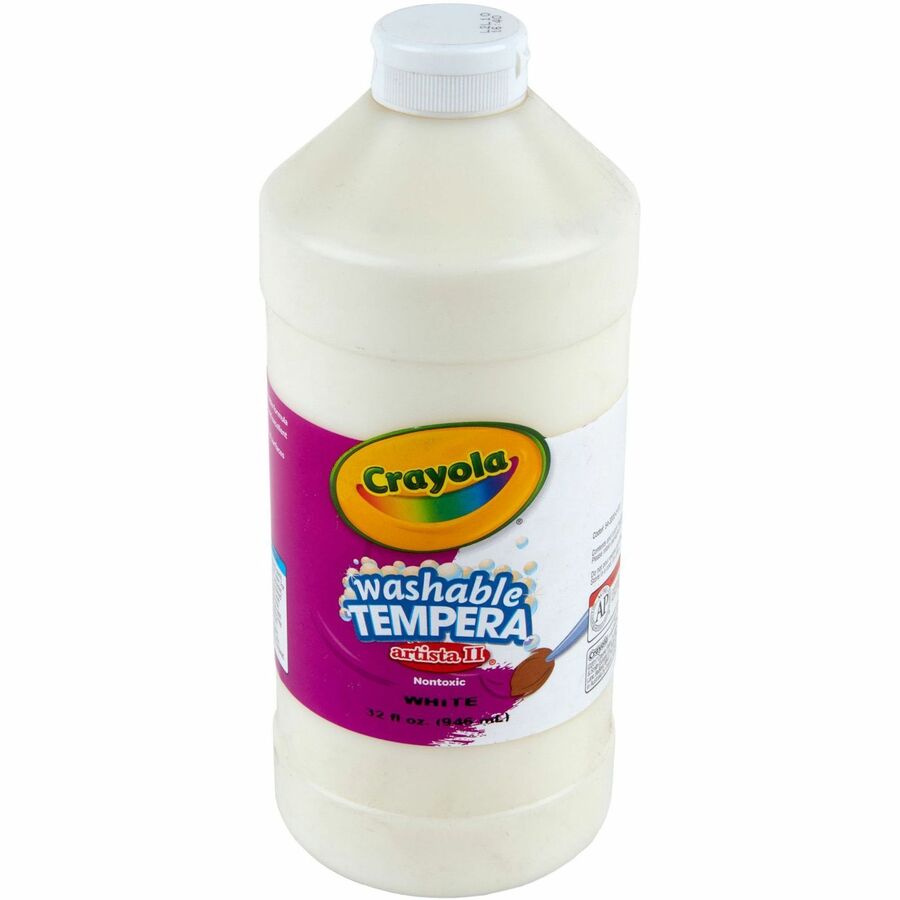 Crayola Washable Tempera Paint - 1 Color(s) - White - 2 lb - Washable - 1 Each