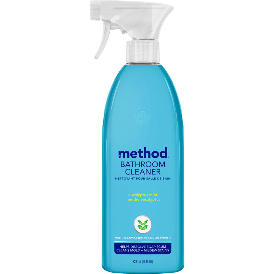 Method Daily Shower Spray Cleaner - 28 fl oz (0.9 quart) - Eucalyptus Mint Scent - Pleasant Scent, Non-toxic, Disinfectant - Blue - 1 Each