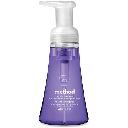 Method Foaming Hand Soap - French Lavender Scent - 10 fl oz - Pump Bottle Dispenser - Dirt Remover - Hand - Lavender - Paraben-free, Phthalate-free, Triclosan-free - 1 Each