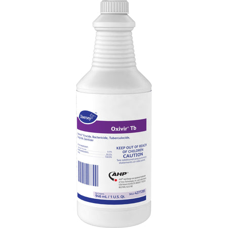 Diversey Oxivir Ready-to-use Surface Cleaner - For Hospital, Ceramic, Enamel, Fiberglass, Glass, Grout, Laminate, Metal, Plastic, Vinyl - Liquid - 32 fl oz (1 quart) - VOC-free, APE-free, Odorless, Unscented Bottle - 1 Each