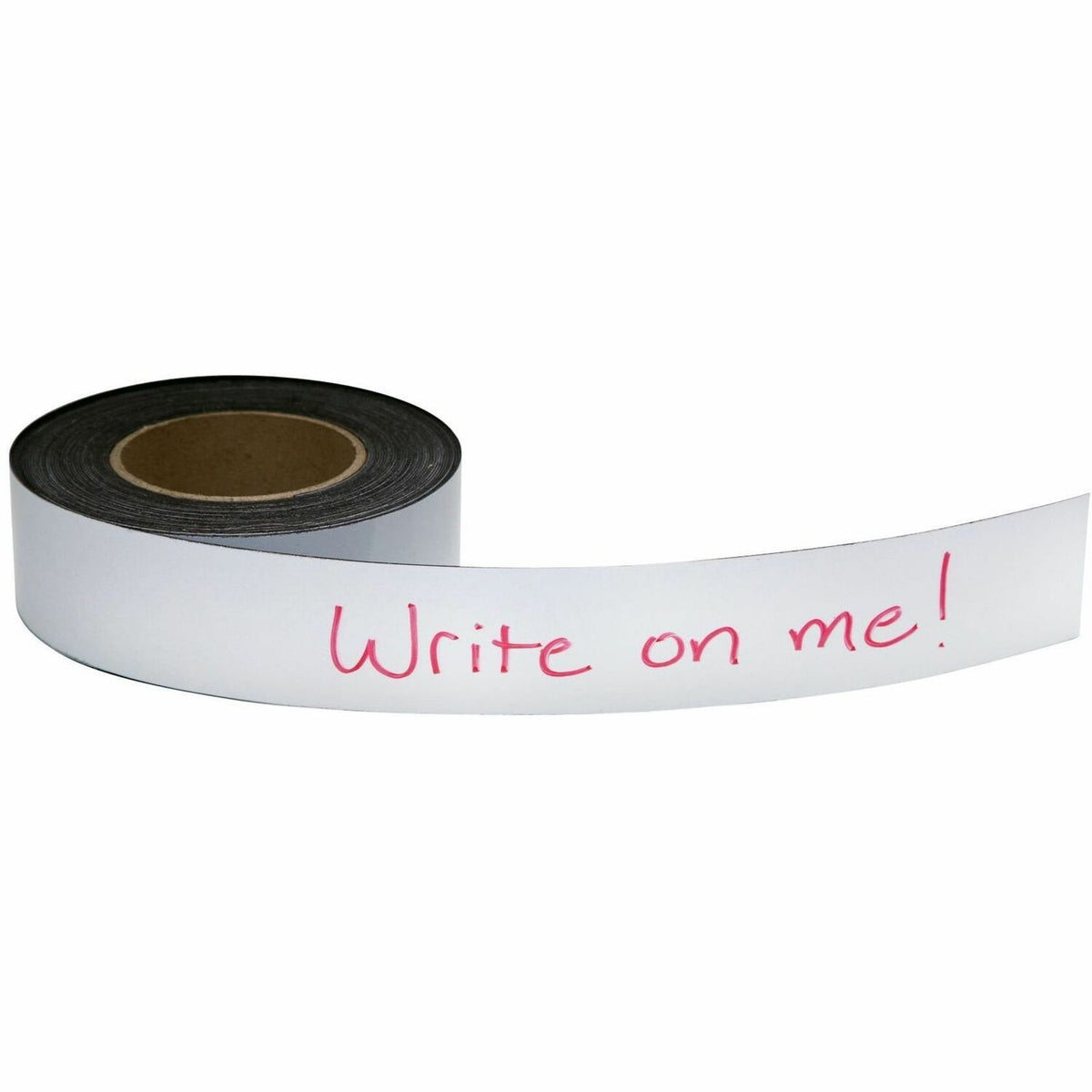 Zeus Write On/Wipe Off Magnetic Label Tape 50' x 2" WHITE - 16.67 yd Length x 2" Width - White - Magnet - Damage Resistant - For Labeling, Shelf Labeling, Presentation, List, Cabinet, Metal Surface Roll - 1 Roll