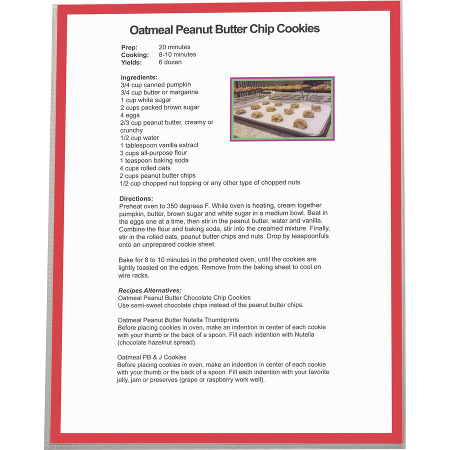 C-Line No-Hole Poly Sheet Protectors - For Letter 8 1/2" x 11" Sheet - Clear - Polypropylene - 25 / Box