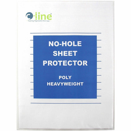C-Line No-Hole Poly Sheet Protectors - Clear Polypropylene - 25/Box