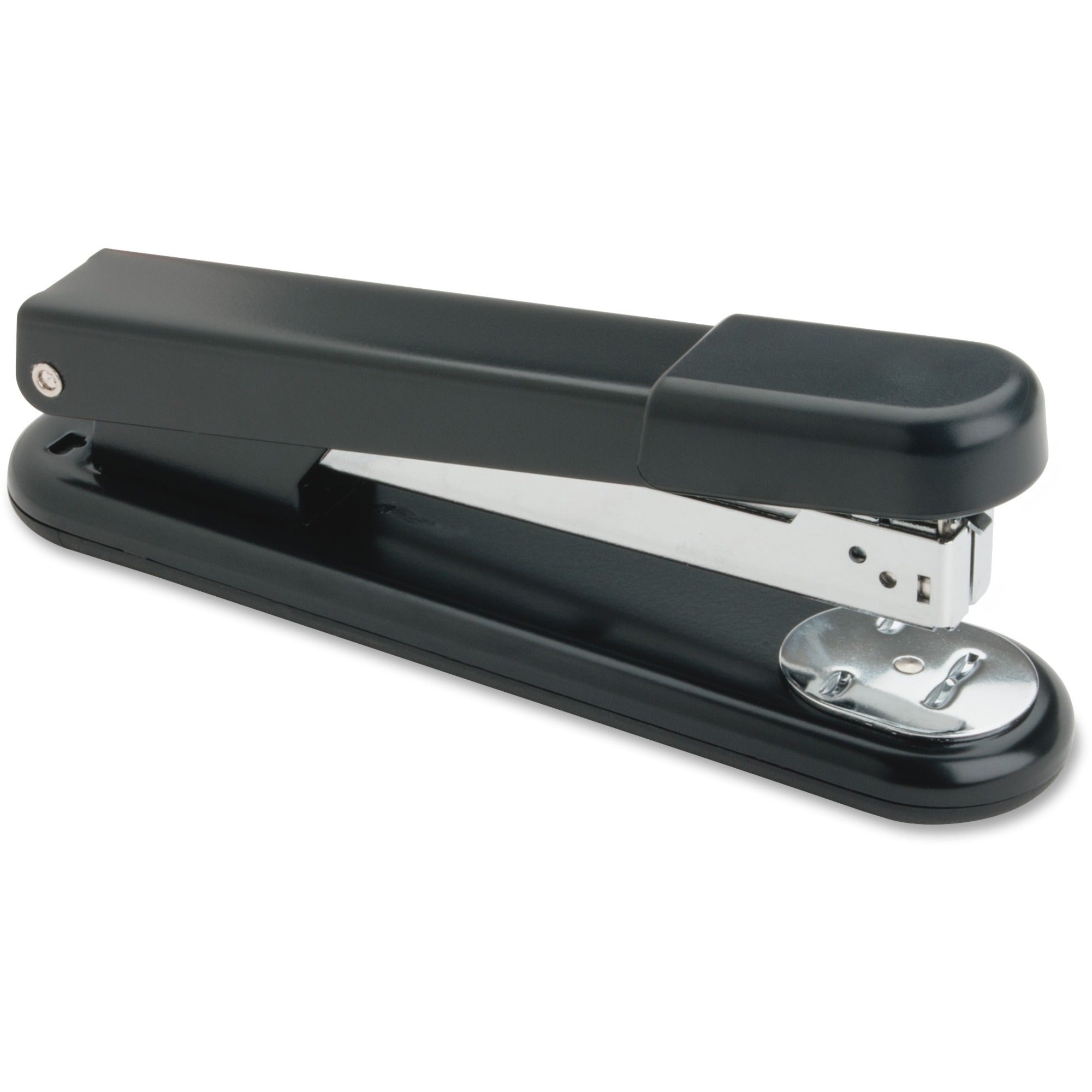 Business Source All-metal Full-strip Desktop Stapler - Staples Upto 20 Sheet of 20lb Paper - Holds Upto 210 Staple - Full Strip - Staple Size: 0.25" - Black - Metal, Acrylonitrile Butadiene Styrene (ABS), Rubber - 1 Each