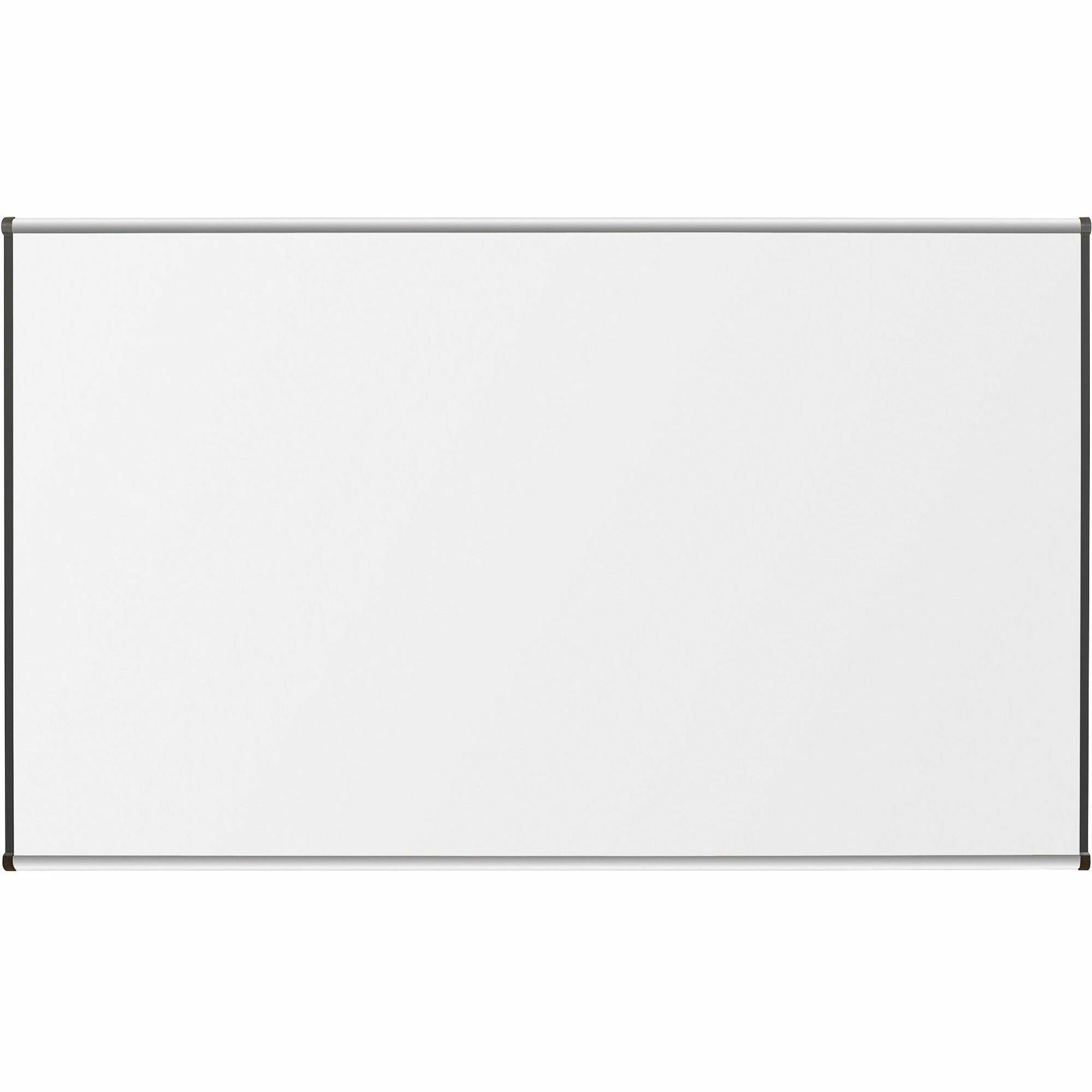 Lorell Dry-Erase Marker Board - 48" (4 ft) Width x 36" (3 ft) Height - Porcelain Enameled Steel Surface - Satin Aluminum Frame - Magnetic - Ghost Resistant - 1 Each
