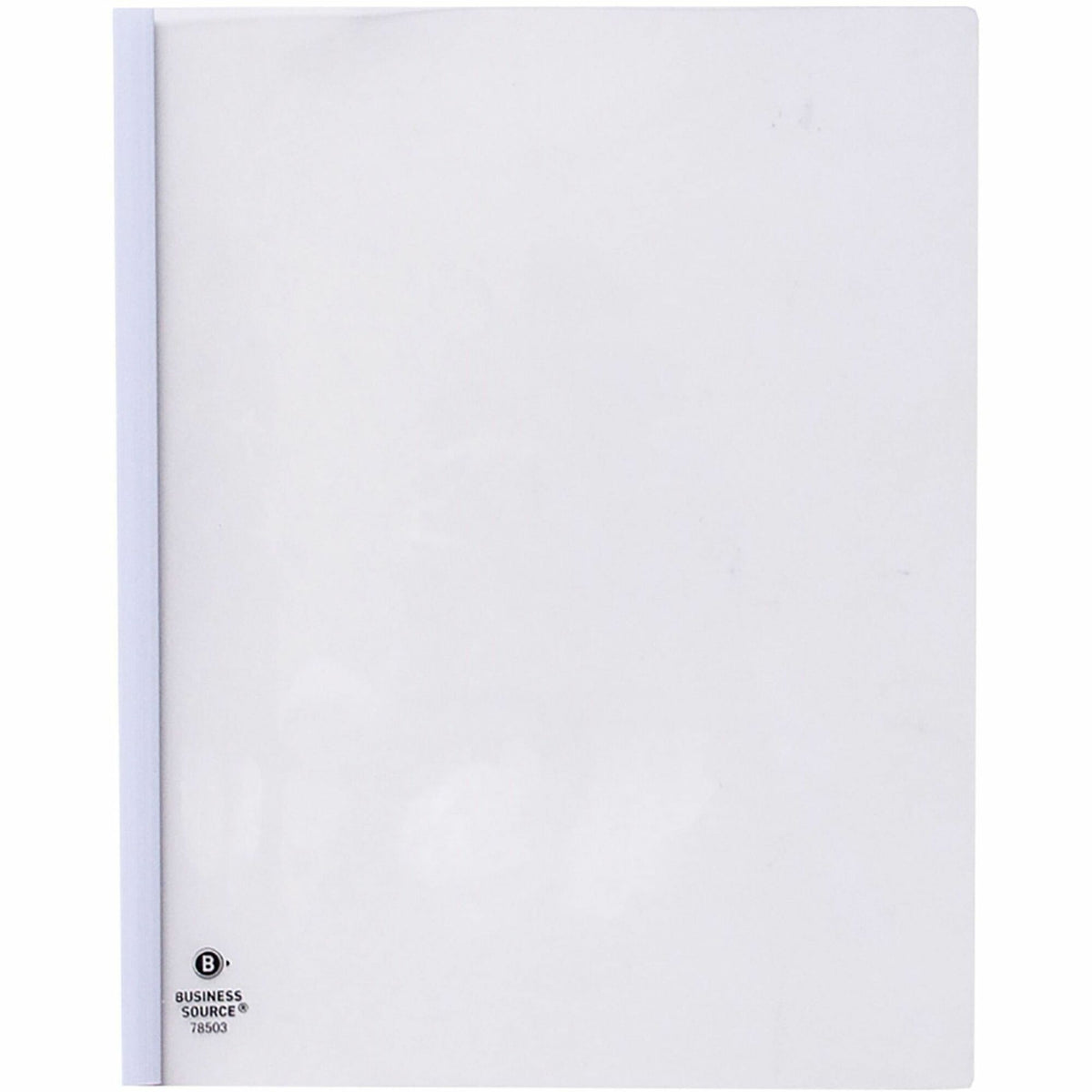 Business Source Report Cover - 1/8" Folder Capacity - 8 1/8" x 11" - Polypropylene - White - 50 / Box