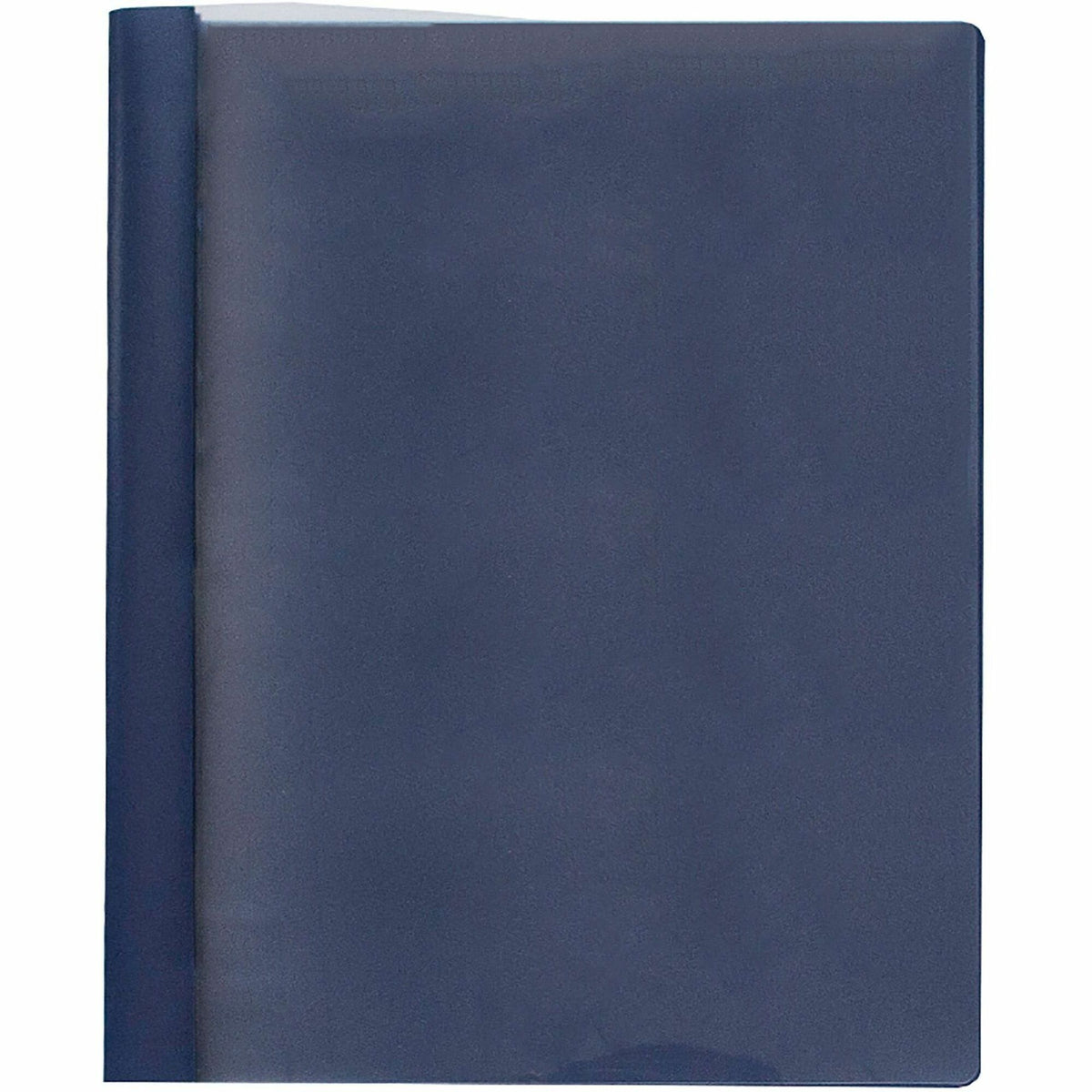 Business Source Letter Report Cover - 1/2" Folder Capacity - 8 1/2" x 11" - 100 Sheets Capacity - 3 x Prong Fastener(s) - Clear, Dark Blue - Durable, Non-stick, Heavy Duty, Water Resistant, Textured - 25 / Box