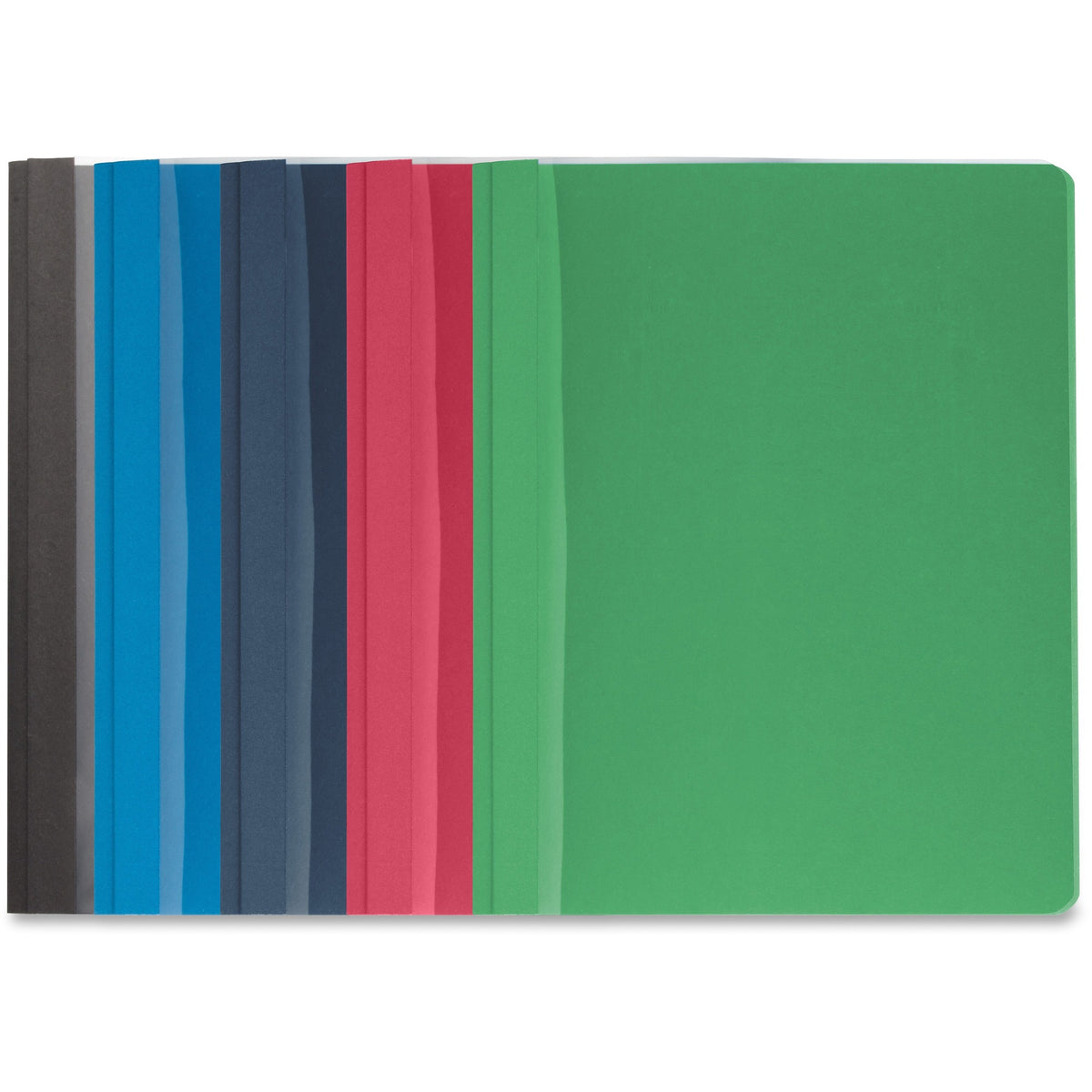 Business Source Letter Report Cover - 8 1/2" x 11" - 100 Sheets Capacity - 3 x Prong Fastener(s) - Assorted - Textured, Non-stick - 25 / Box