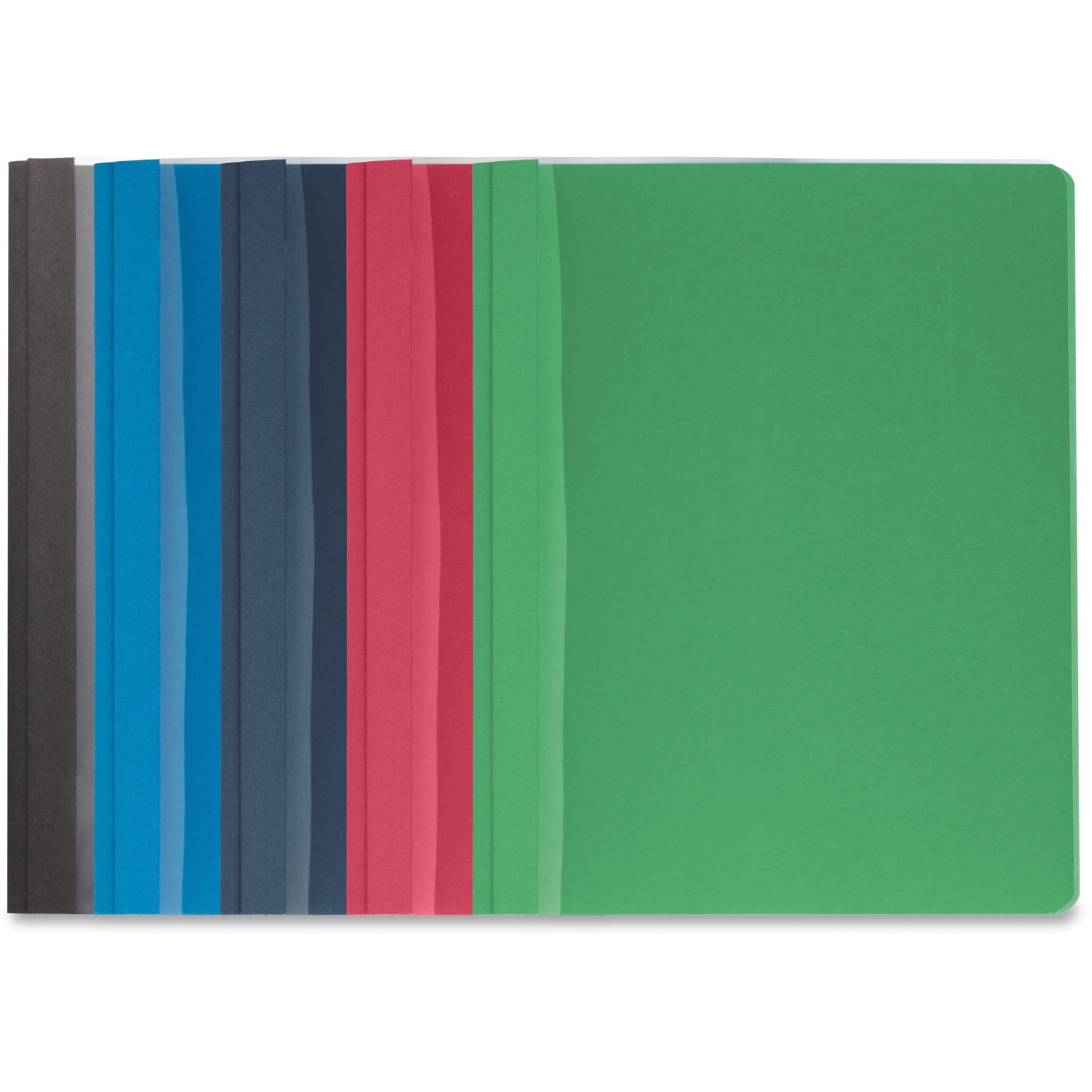 Business Source Letter Report Cover - 8 1/2" x 11" - 100 Sheets Capacity - 3 x Prong Fastener(s) - Assorted - Textured, Non-stick - 25 / Box