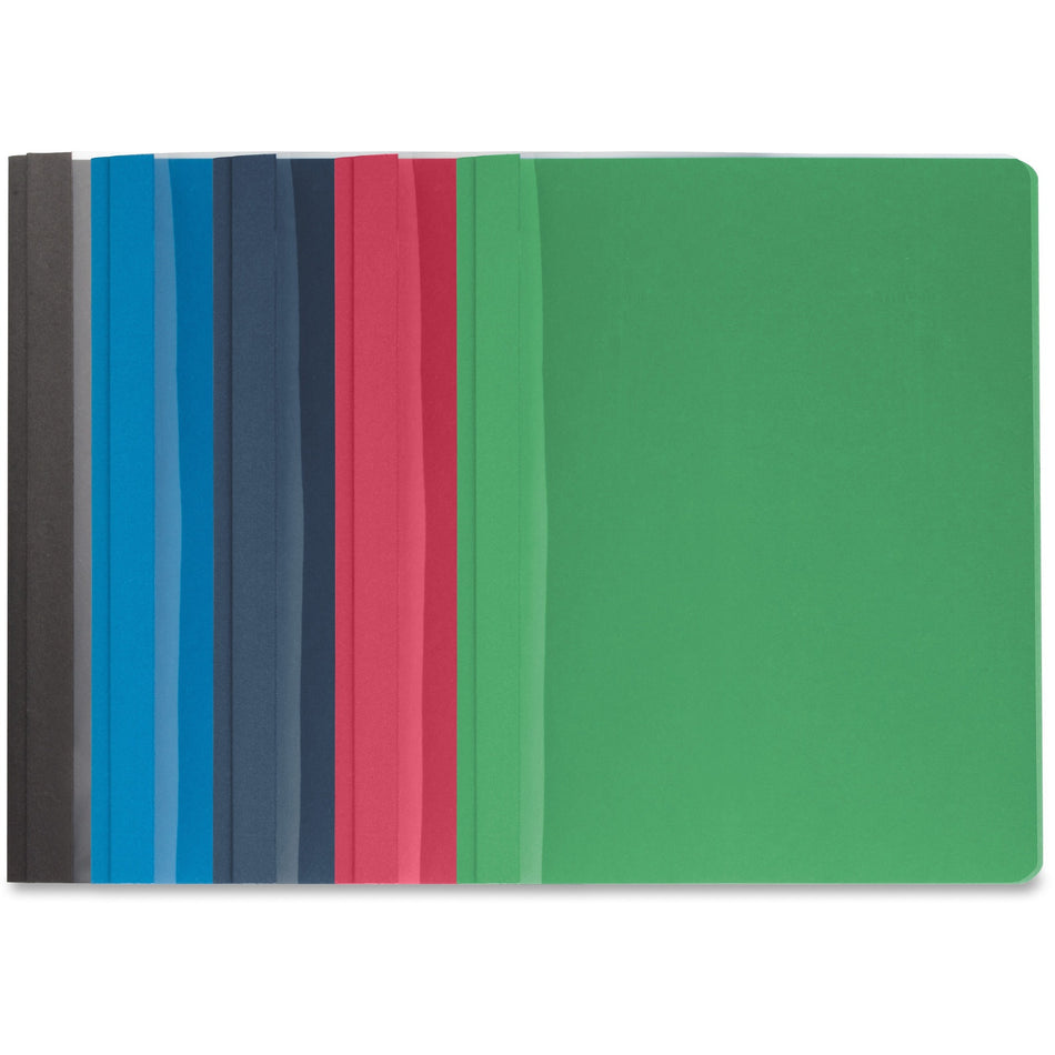 Business Source Letter Report Cover - 8 1/2" x 11" - 100 Sheets Capacity - 3 x Prong Fastener(s) - Assorted - Textured, Non-stick - 25 / Box