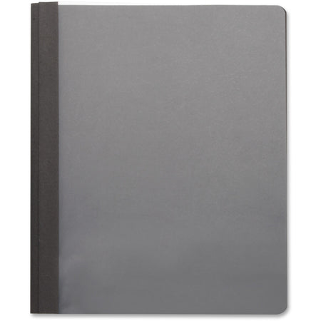Business Source Letter Report Cover - 8 1/2" x 11" - 100 Sheets Capacity - 3 x Prong Fastener(s) - Black - Textured, Non-stick - 25 / Box