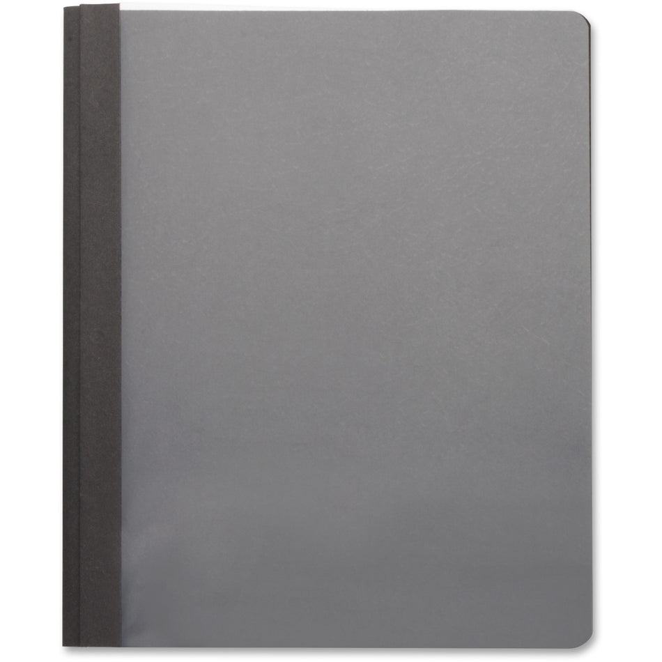 Business Source Letter Report Cover - 8 1/2" x 11" - 100 Sheets Capacity - 3 x Prong Fastener(s) - Black - Textured, Non-stick - 25 / Box