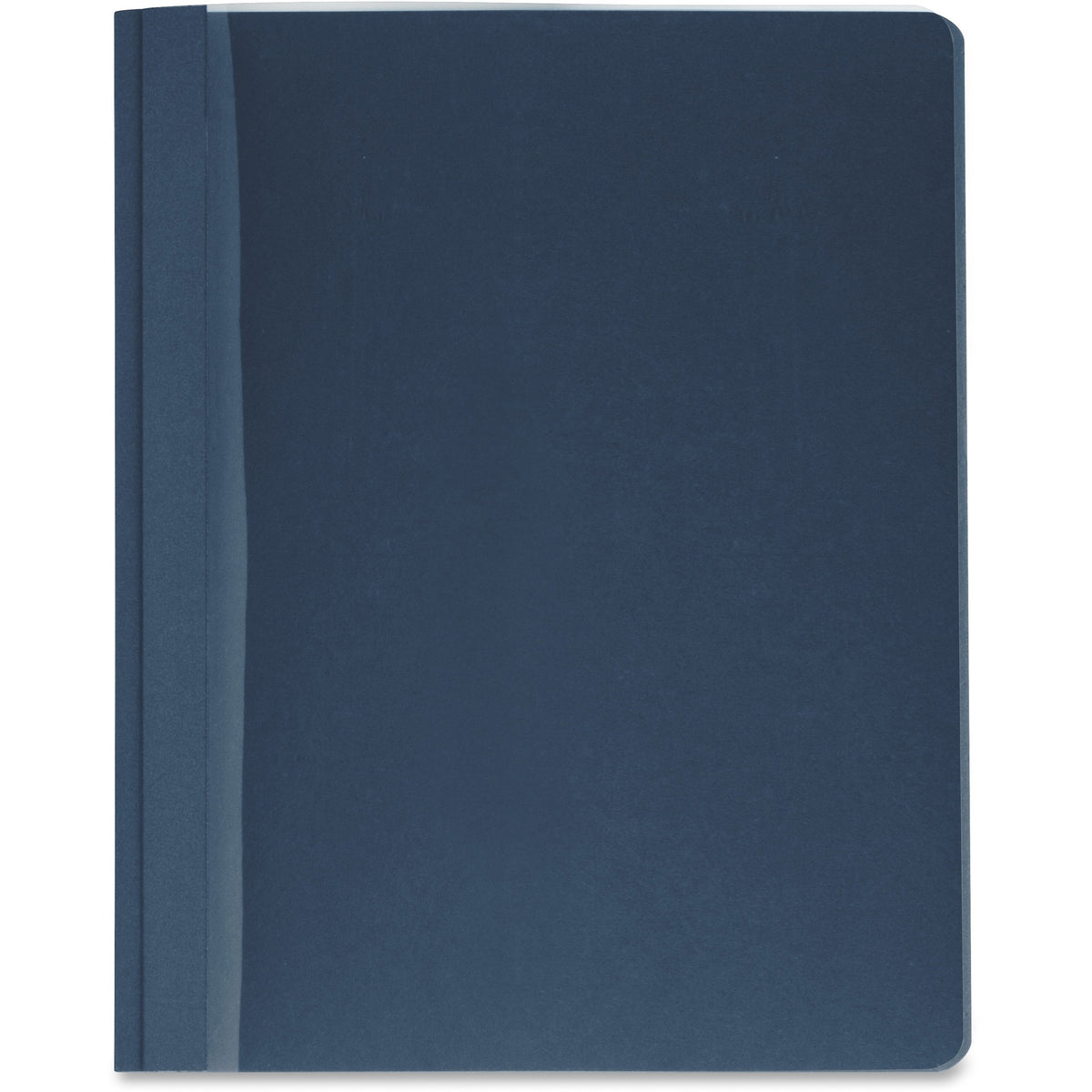 Business Source Letter Report Cover - 8 1/2" x 11" - 100 Sheets Capacity - 3 x Prong Fastener(s) - Clear, Dark Blue - Textured, Non-stick - 25 / Box
