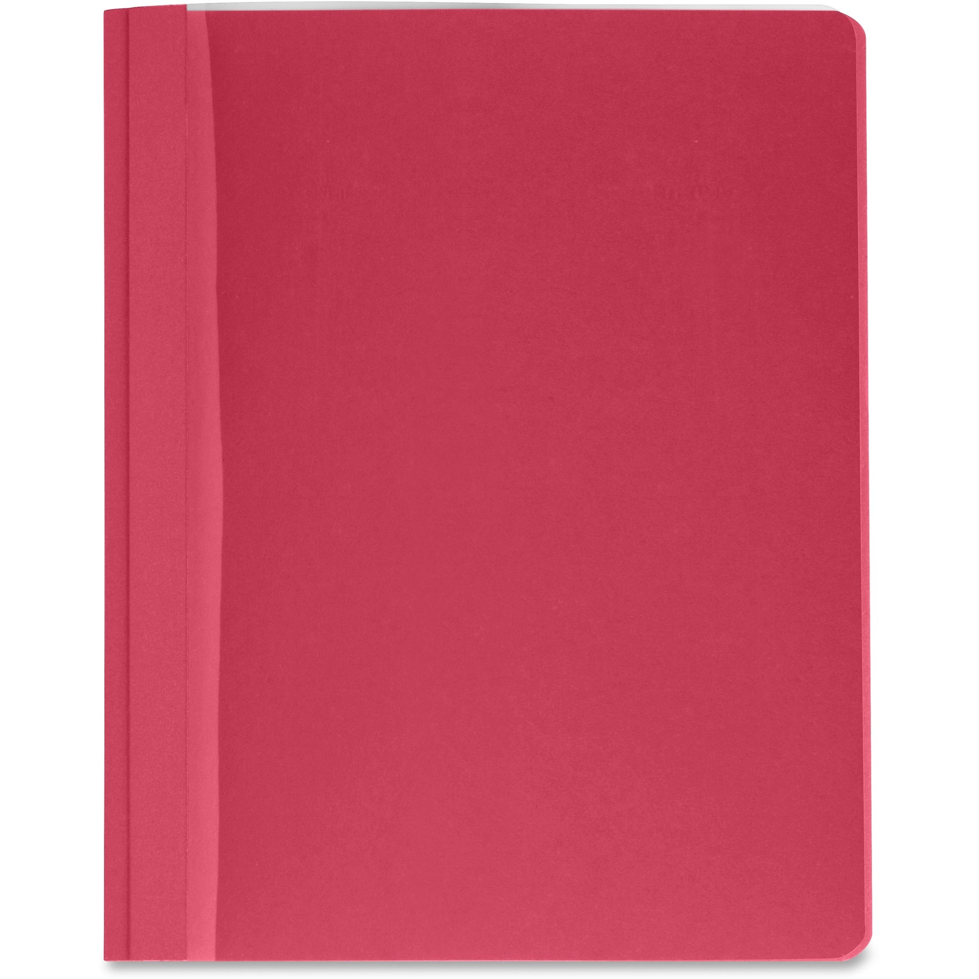 Business Source Letter Report Cover - 8 1/2" x 11" - 100 Sheets Capacity - 3 x Prong Fastener(s) - Red - Textured, Non-stick - 25 / Box