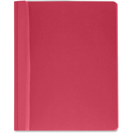 Business Source Letter Report Cover - 8 1/2" x 11" - 100 Sheets Capacity - 3 x Prong Fastener(s) - Red - Textured, Non-stick - 25 / Box