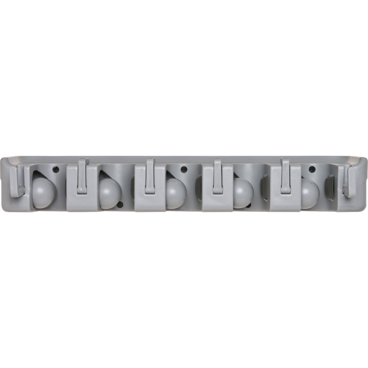 Genuine Joe Wall Organizer Rack for Cleaning Tools - Sturdy ABS Plastic - Gray - Tool Organizers