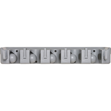 Genuine Joe Wall Organizer Rack for Cleaning Tools - Sturdy ABS Plastic - Gray - Tool Organizers