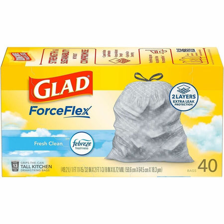 Glad ForceFlex Tall Kitchen Drawstring Trash Bags - Alternate-Image1