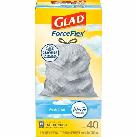 Glad ForceFlex Tall Kitchen Drawstring Trash Bags - 2000