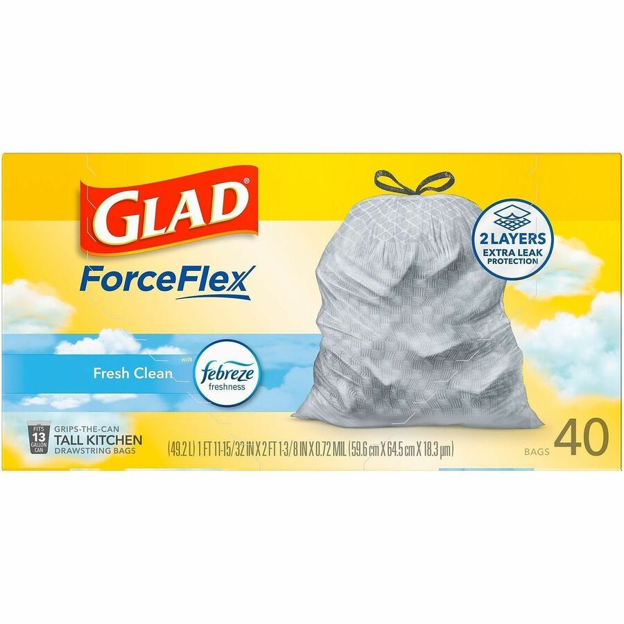 Glad ForceFlex Tall Kitchen Drawstring Trash Bags - Alternate-Image15
