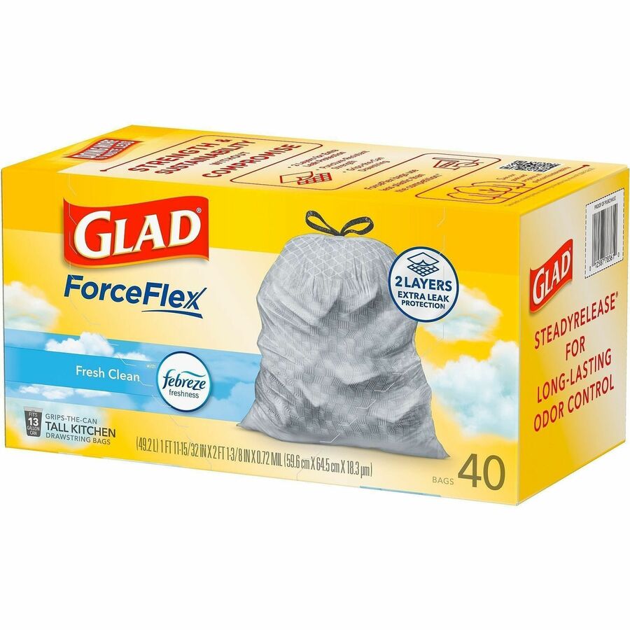 Glad ForceFlex Tall Kitchen Drawstring Trash Bags - Alternate-Image12