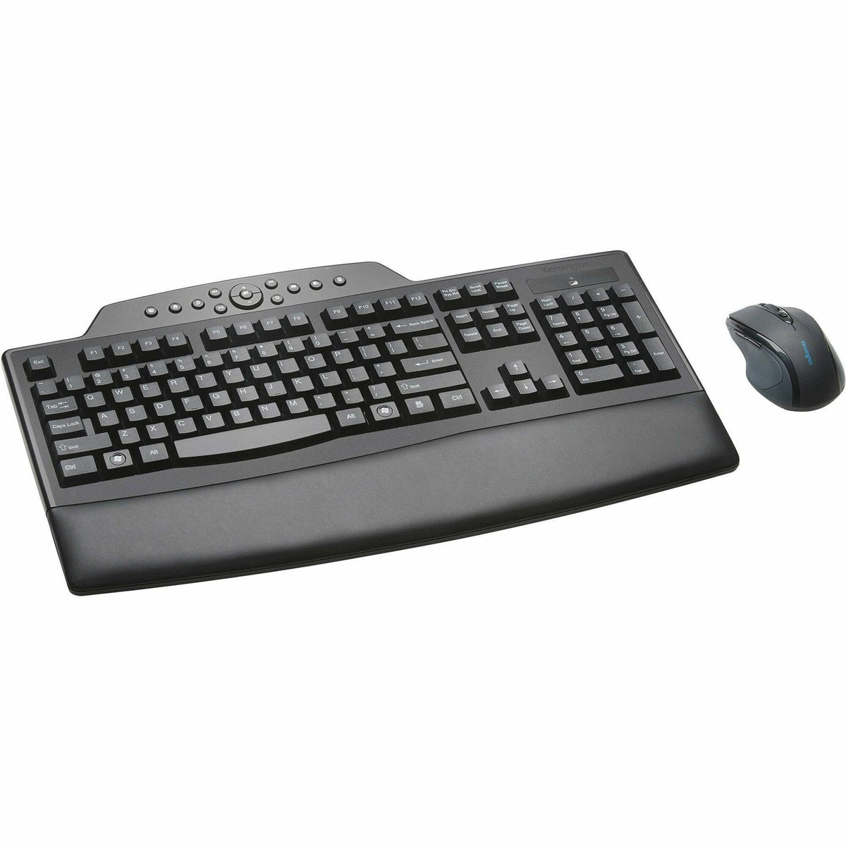 Kensington Pro Fit Wireless Desktop Set - USB Wireless RF 2.40 GHz Keyboard - Black - USB Wireless RF Mouse - Black - Right-handed for PC - 1 Each