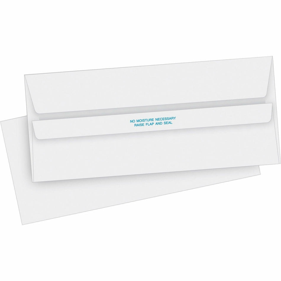 Business Source No. 10 Self-seal Invoice Envelopes - Business - #10 - 4 1/8" Width x 9 1/2" Length - 24 lb - Self-sealing - White - 500 / Box