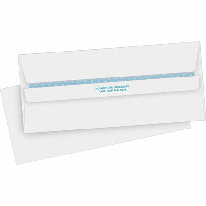 Business Source Regular Security Invoice Envelopes - #10 - 24 lb - White - 500/Box