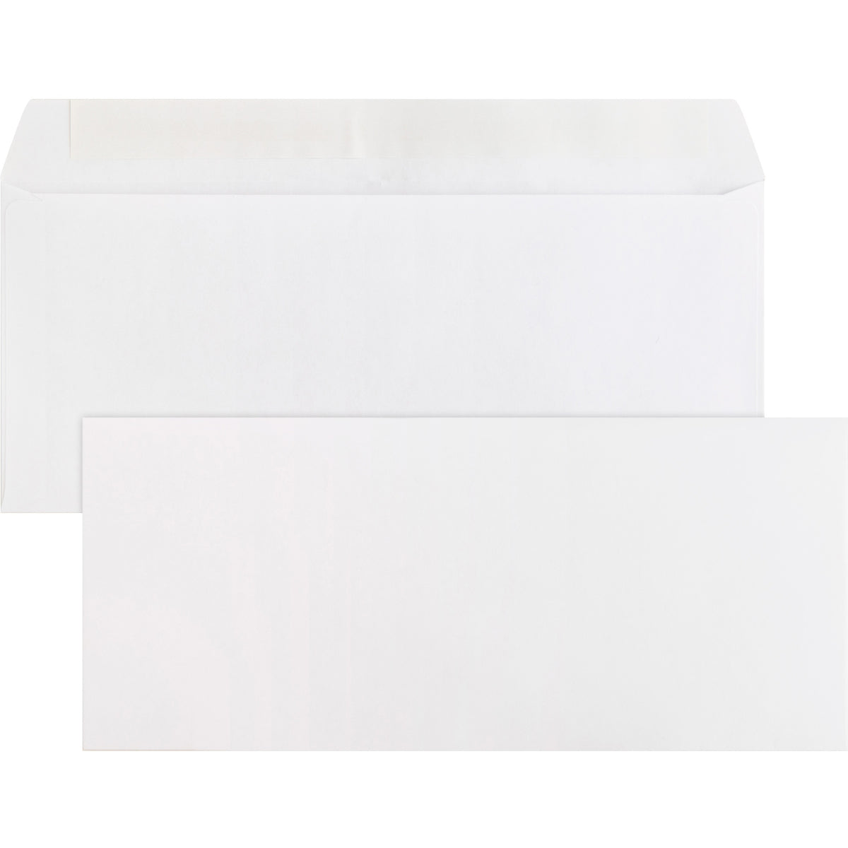 Business Source Plain Peel/Seal Business Envelopes - Business - #10 - 9 1/2" Width x 4 1/8" Length - 24 lb - Peel & Seal - White - Wove - 500 / Box