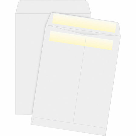 Business Source Press/Seal Catalog Envelopes - Catalog - 9" Width x 12" Length - 28 lb - Self-sealing - White - 100 / Box