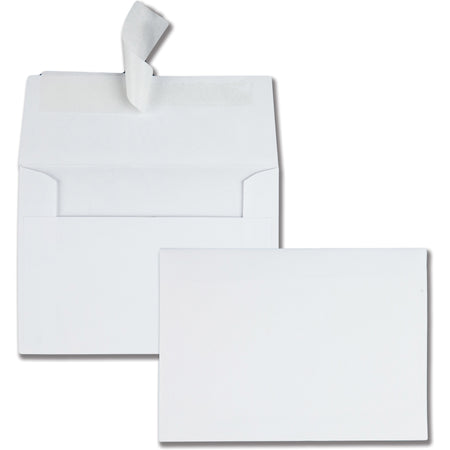 Quality Park 4-1/2 x 6-1/4 Photo Envelopes with Self-Seal Closure - Specialty - 4 1/2" Width x 6 1/4" Length - 24 lb - White - Wove - 50 / Box