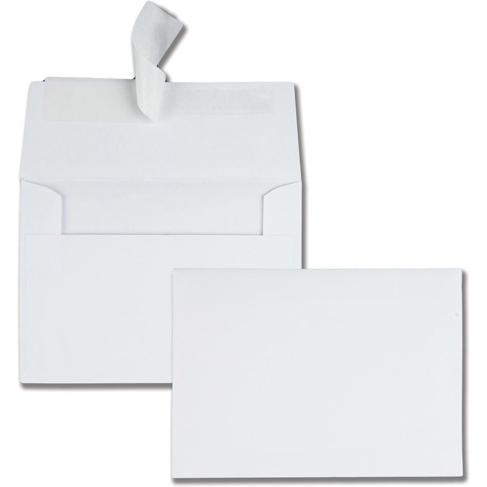Quality Park 4-1/2 x 6-1/4 Photo Envelopes with Self-Seal Closure - Specialty - 4 1/2" Width x 6 1/4" Length - 24 lb - White - Wove - 50 / Box